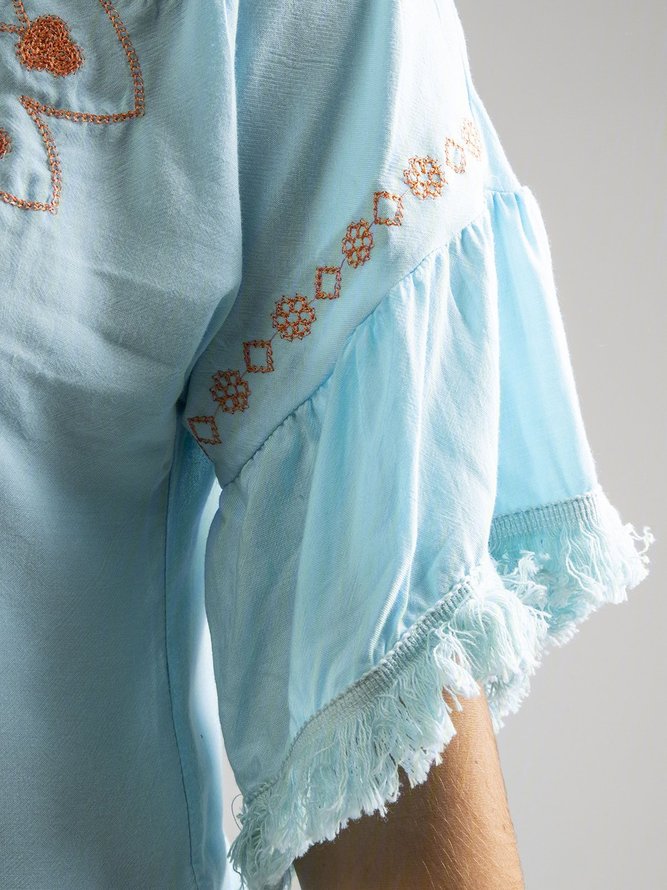 Casual V Neck Accessories anniecloth