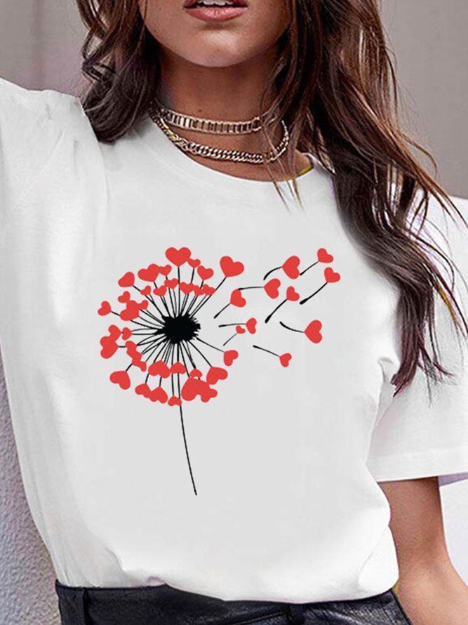Casual Cotton Printed T-shirt