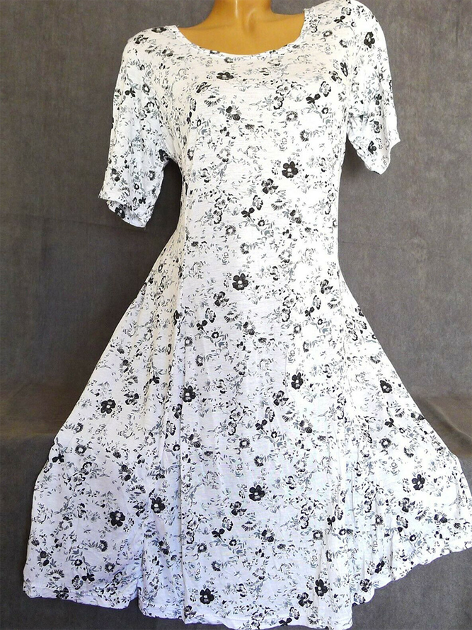 CottonBlend Casual Dresses Clothing Anniecloth Summer Dresses 1 Sundress Daily Crew Neck