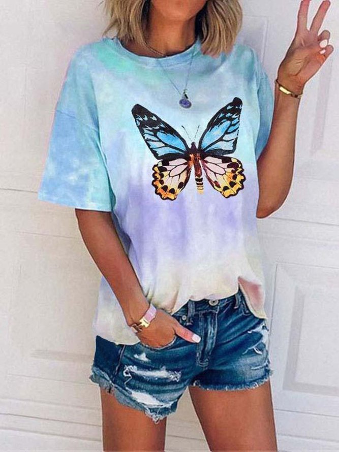 Butterfly Multicolor Gradient Sweet T-shirt