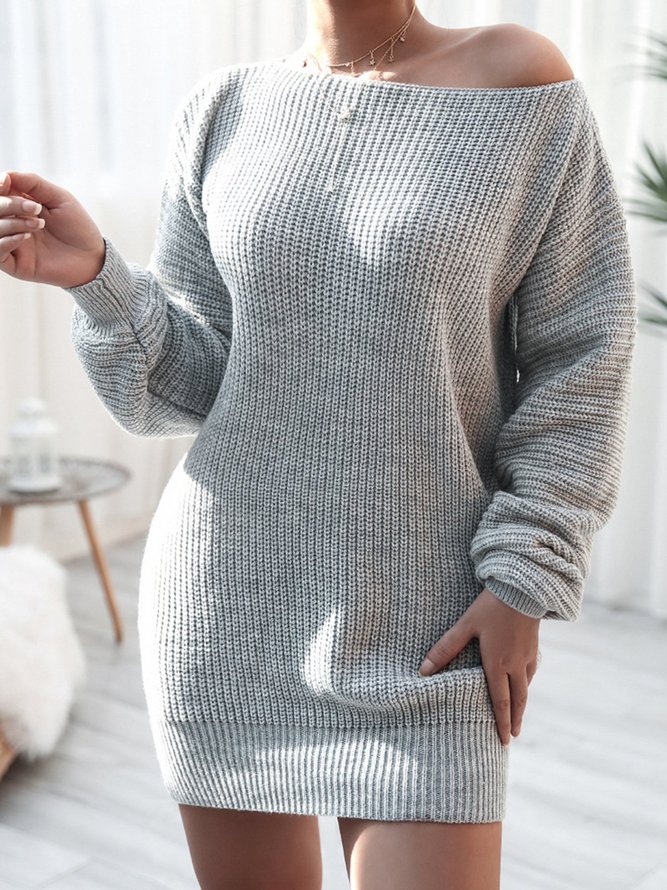 Casual Long Sleeve Crew Neck Sweater