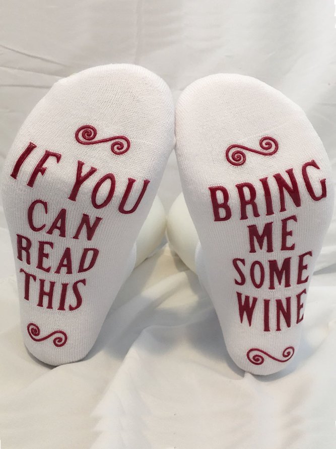 IF YOU CAN READ THIS English Letter Socks