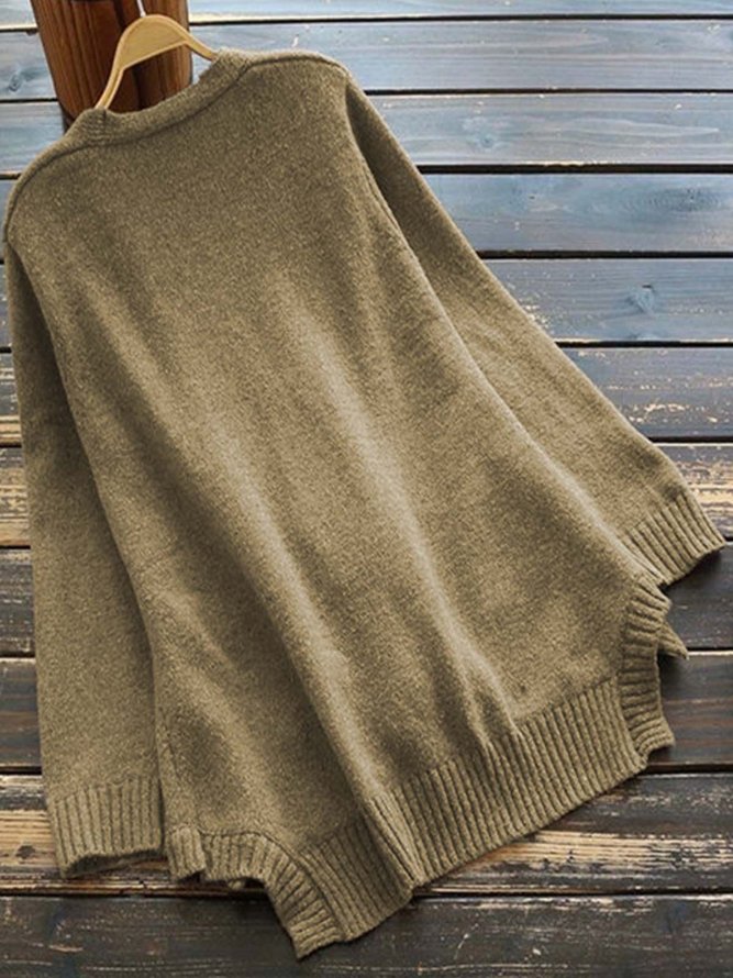 Coffee Plain Vintage Cotton-Blend Sweater Cardigans