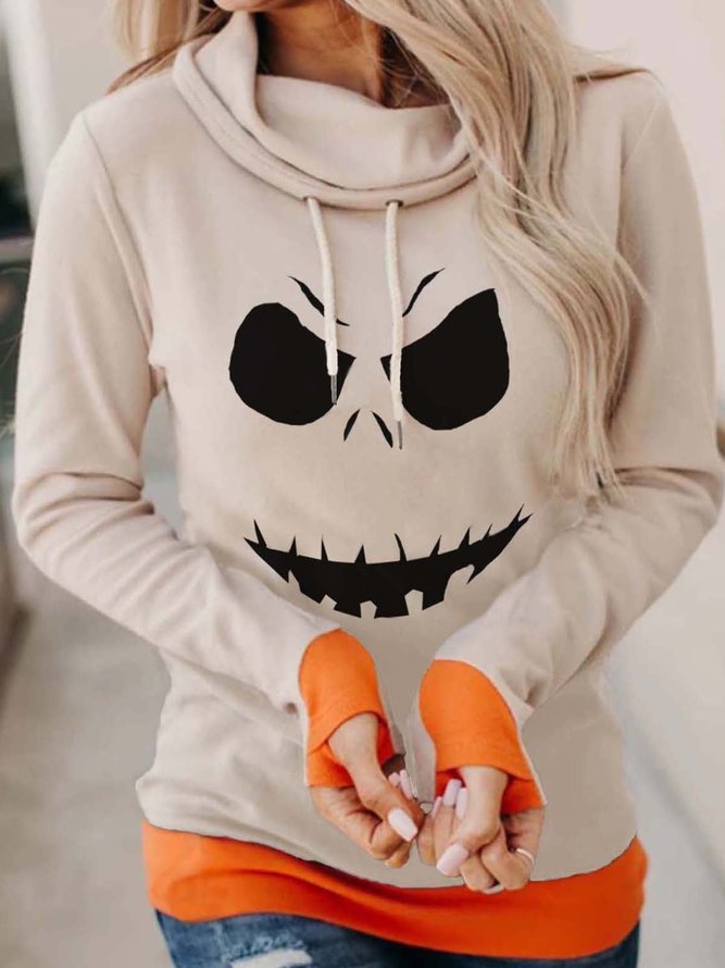 Skull Printed Long Sleeve Sweatshirts