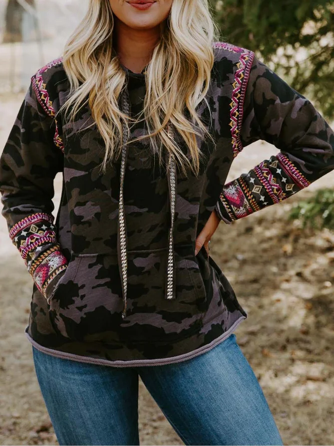 Hoodie Boho Jersey Outerwear