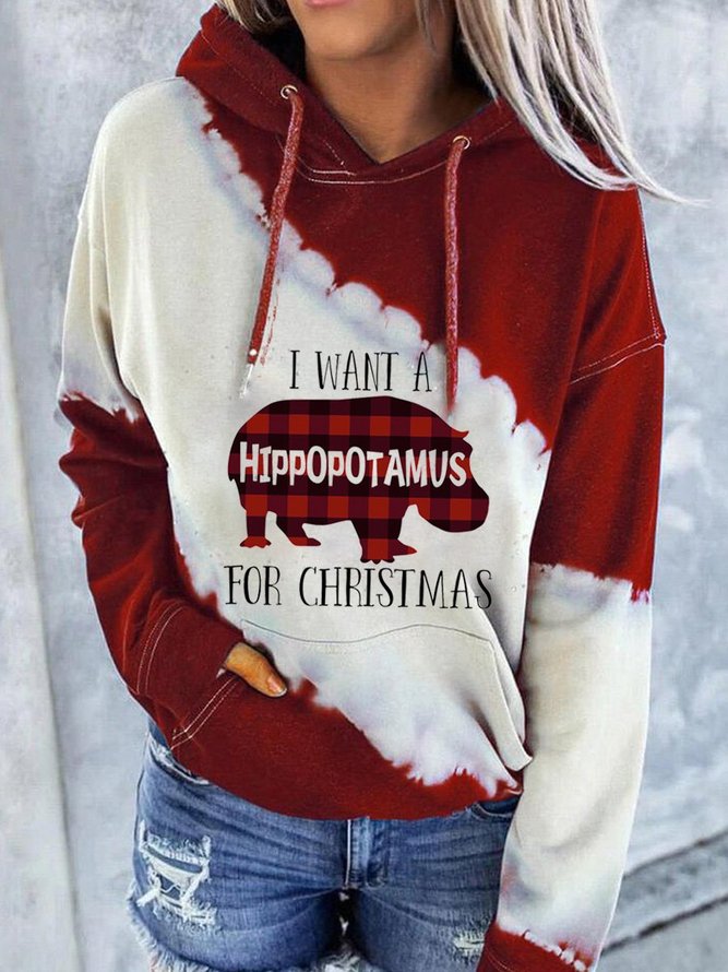 I Want A Hippopotamus For Christmas Gradient print Sweatshirts