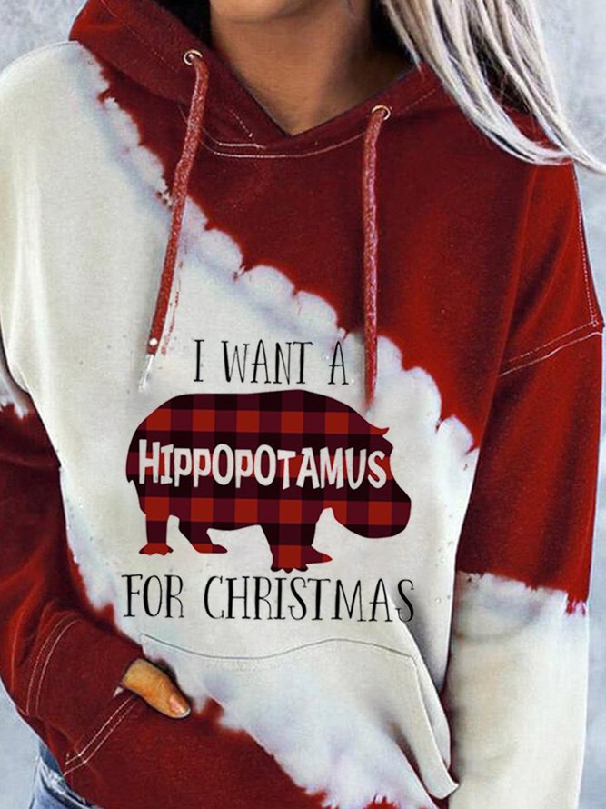 I Want A Hippopotamus For Christmas Gradient print Sweatshirts