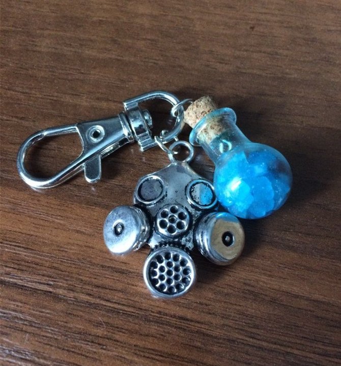 breaking bad blue salt shaker keychain anniecloth