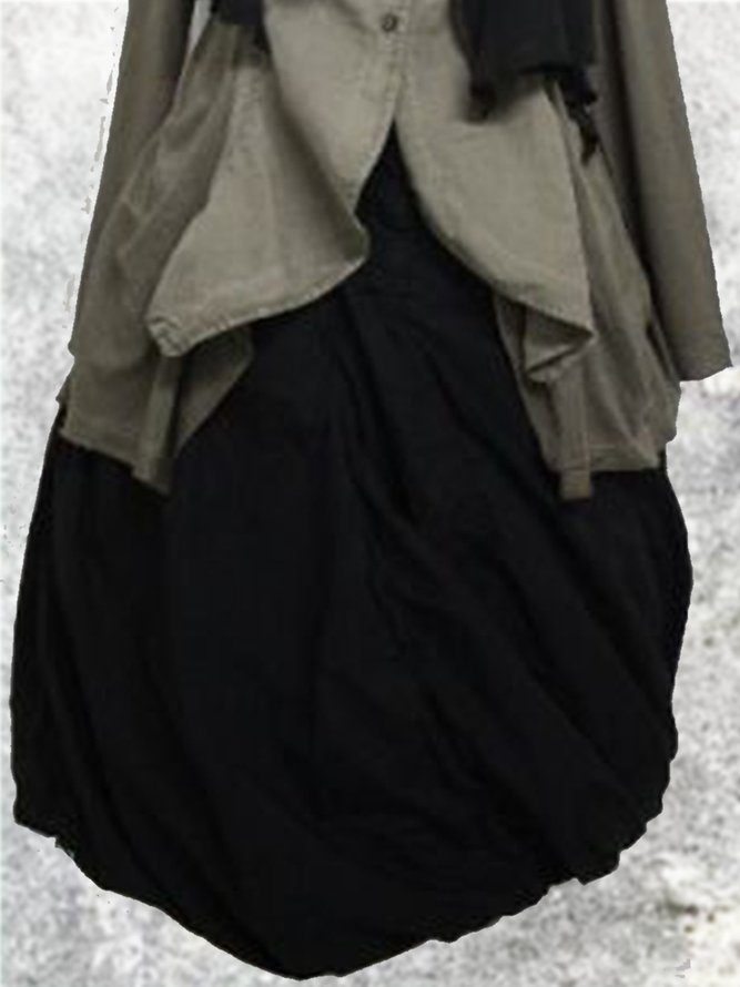 Shift Long Sleeve Elegant Midi Weaving Dress