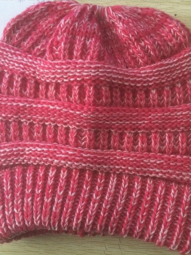 Women's Knitting Wool Earpiece Cap Hats