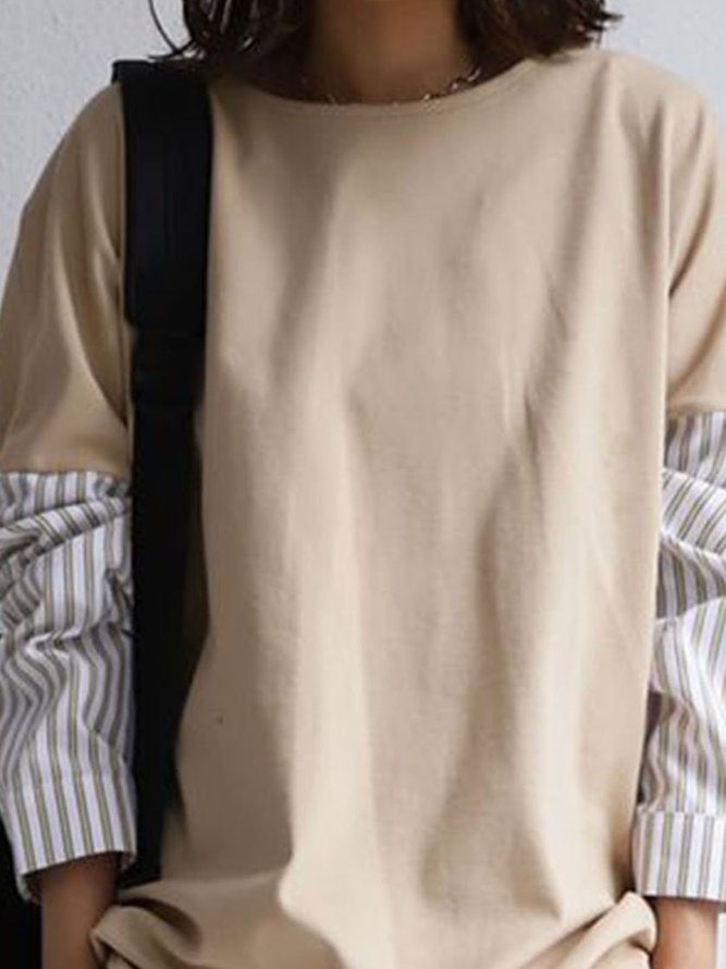 Cotton Casual Long Sleeve Shirt & Top