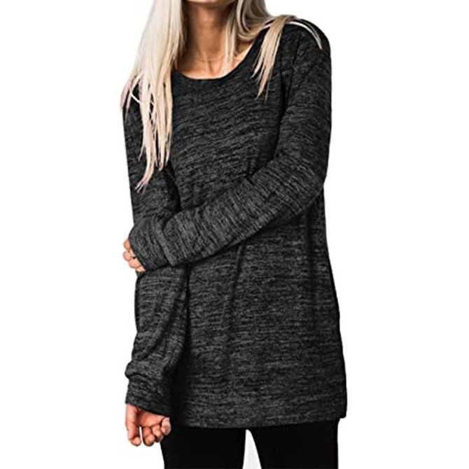 Ultra-Soft Casual Tunic Sweatshirt Pullover