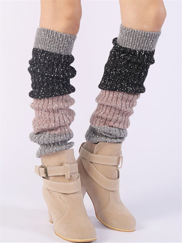 Autumn and winter woolen boot cover long tube over the knee pile yoga foot cover