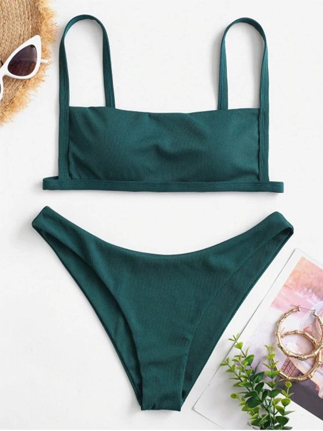 Dark Green Sexy Bikini Swimsuit | anniecloth