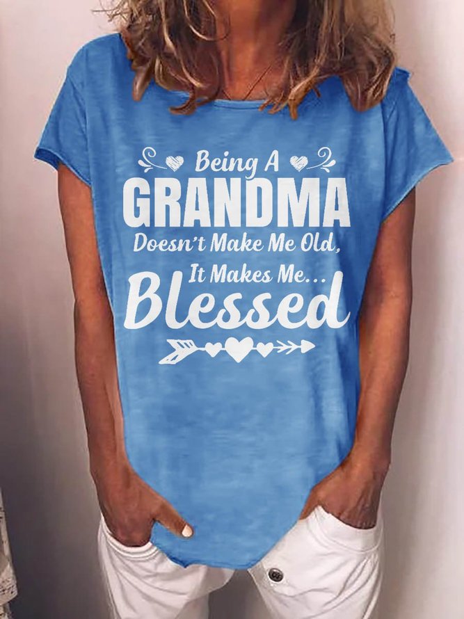 Being A Grandma Doesn't Make Me Old It Makes Me Blessed Graphic Round ...