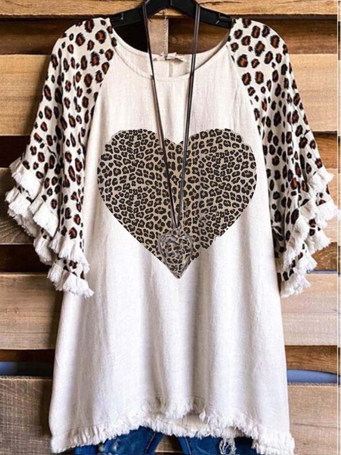 Leopard Short Sleeve Shirts & Tops
