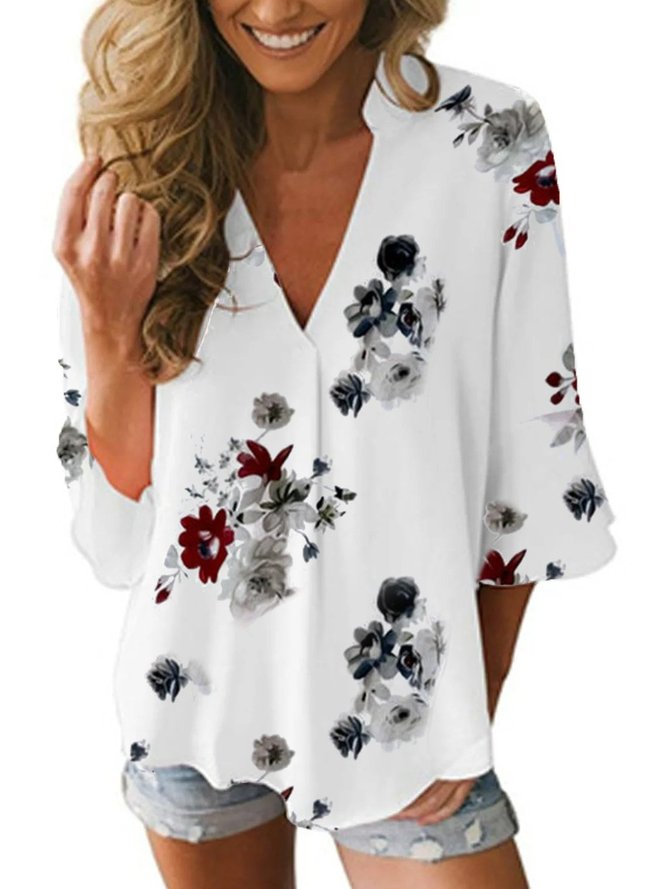Casual Bell Sleeve Shirts & Tops