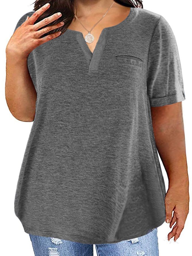A-Line Short Sleeve Casual T-shirt