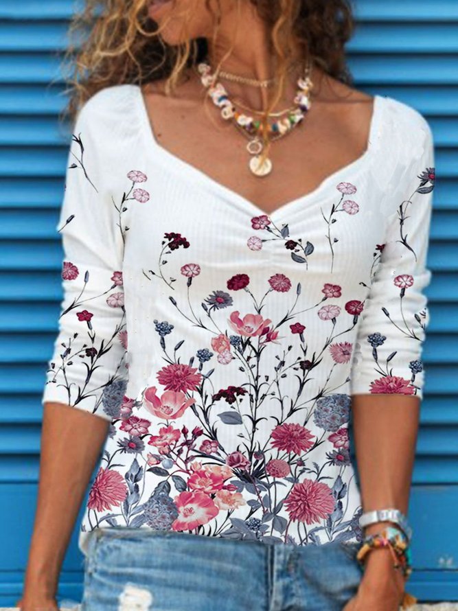 Casual Floral Shirts & Tops