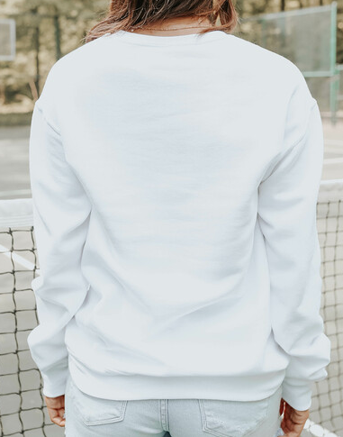 Long Sleeve Letter Cotton-Blend Sweatshirt