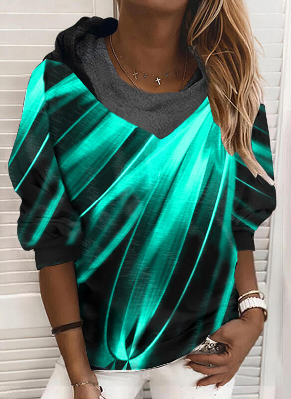long sleeve stand collar shift sweatshirt
