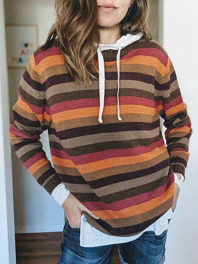 The Rainbow Stripe Acrylic Sweater