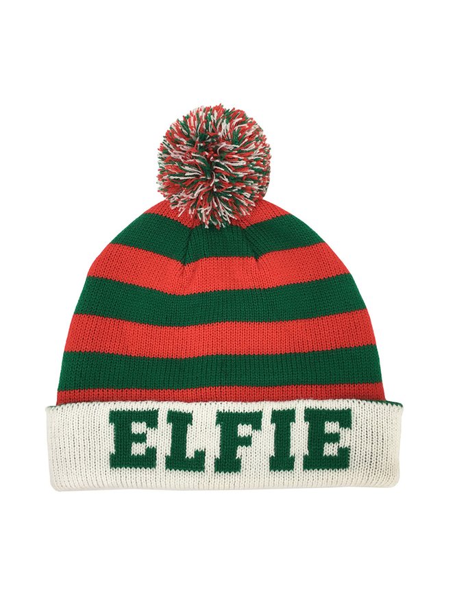 Christmas Striped Letter Warm Hat