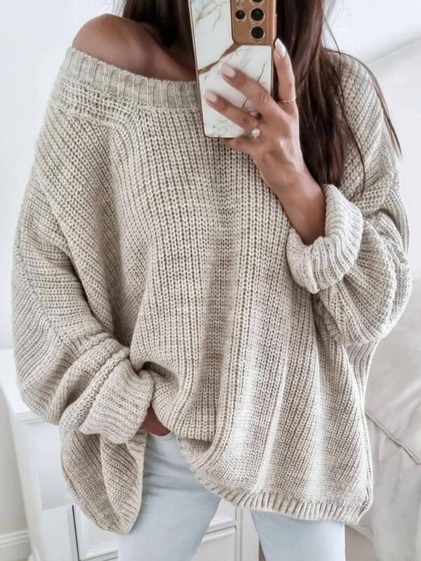 Plain Acrylic Casual Sweater