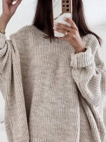 Plain Acrylic Casual Sweater