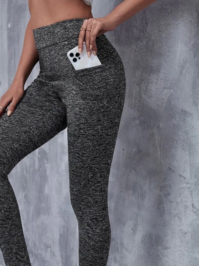High-rise leggings with side pockets
