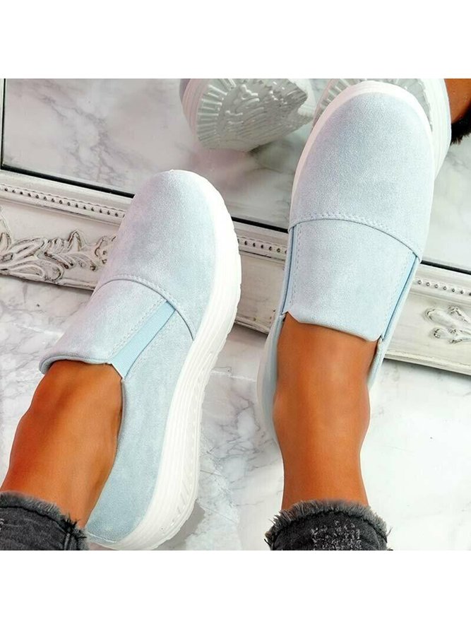 Casual Simple Stitching Platform Shoes