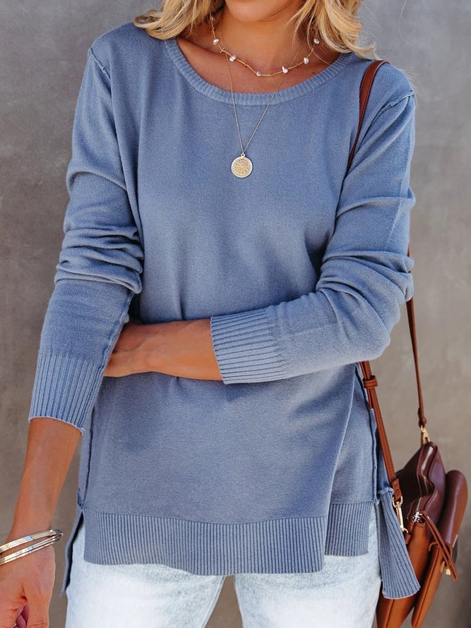 Piping Casual Wool/Knitting Sweater | anniecloth
