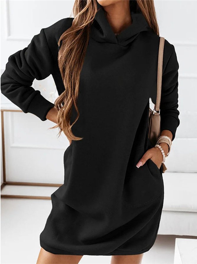Simple chic hoodie dress