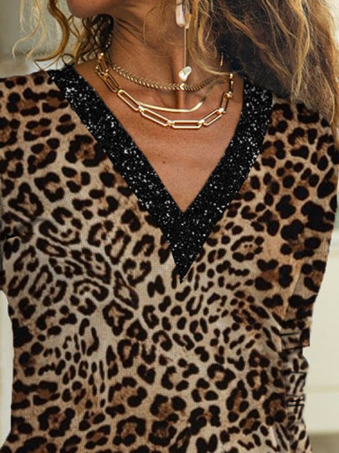 Leopard Cotton Shirt & Top