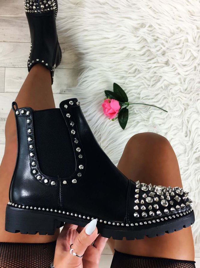 Personalized Rivet Zipper Chesil Chelsea Boots