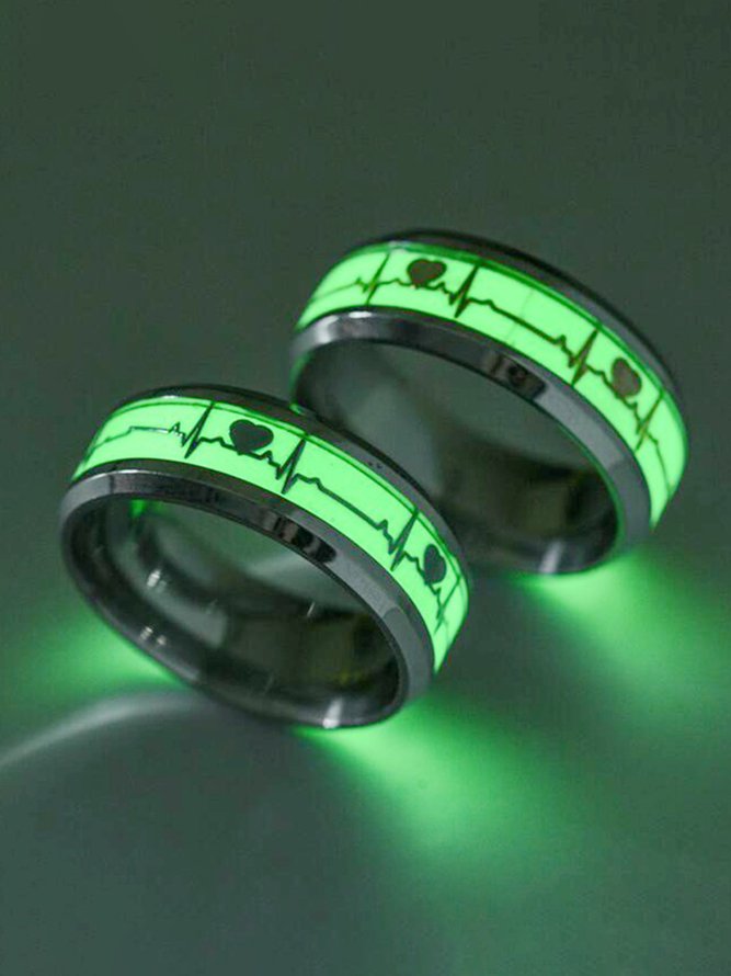 Valentine's Day Simple Heartbeat Luminous Ring