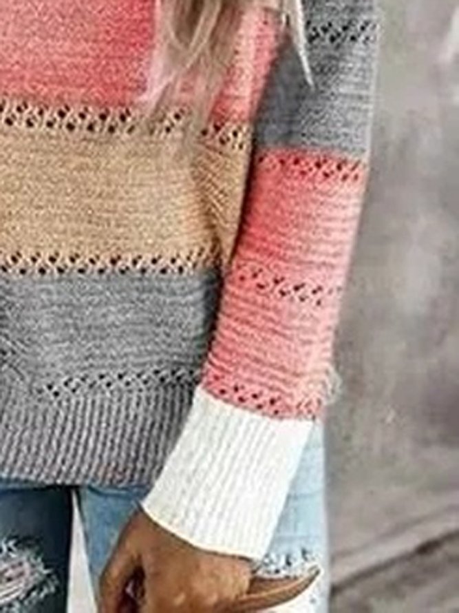 V Neck Loosen Casual Sweater