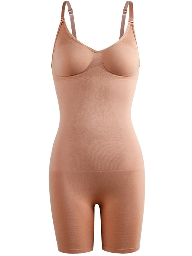 Women's Plus Size Abdomen Support And Chest Gather One-piece Shapewear