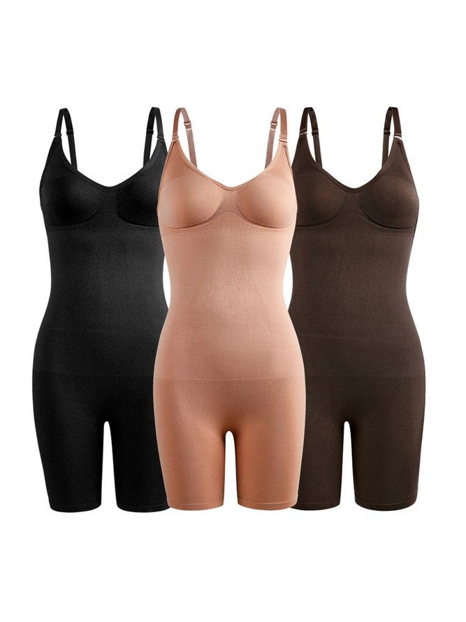 Women's Plus Size Abdomen Support And Chest Gather One-piece Shapewear