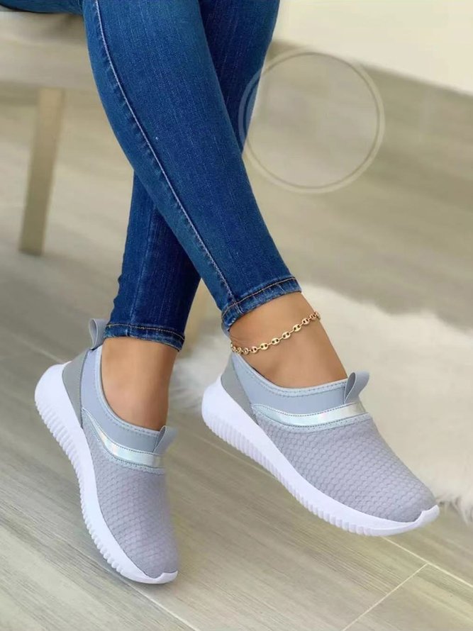 Casual Spliced Fabric Sneakers