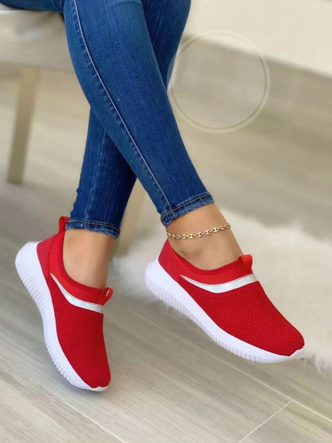 Casual Spliced Fabric Sneakers