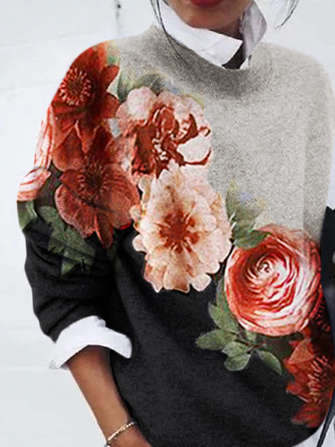 Floral Long Sleeve Tops