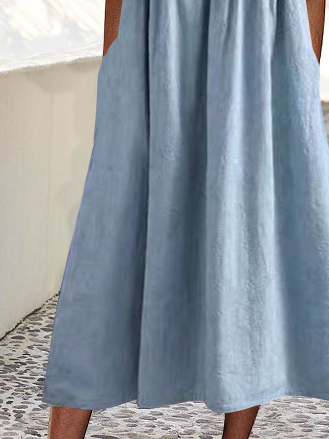 Women's Maxi Dress Plain loose pocket Long Dress
