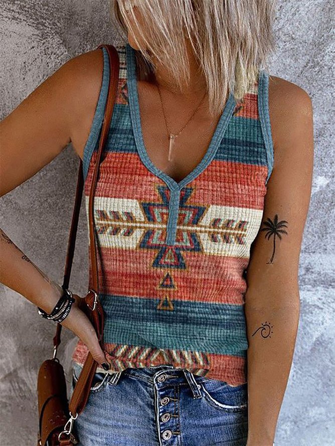 Tribal Regular Fit V Neck Knit