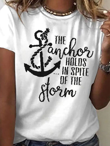 The Anchor Holds In Spite Of The Storm Casual T-shirt