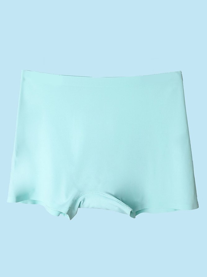 Women's Ice Silk Seamless Boxer Briefs Anti-Smudge Underwear Summer