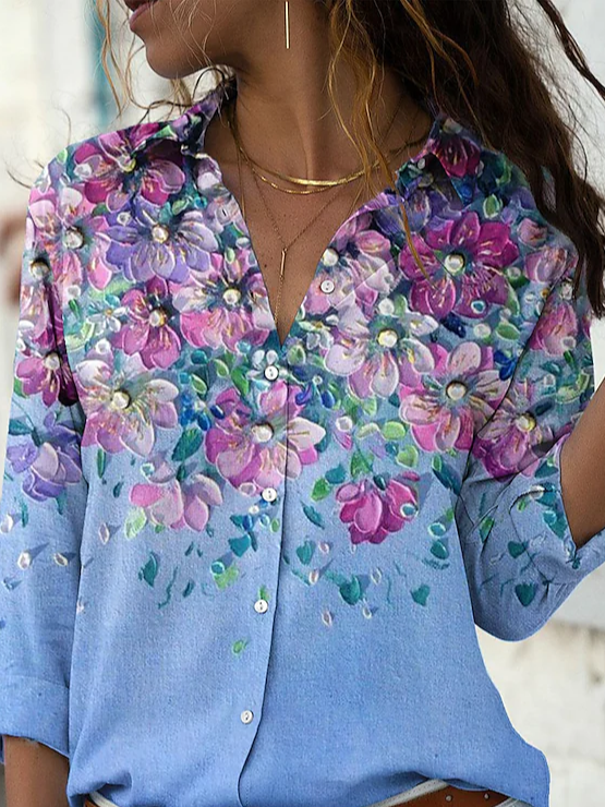 Floral Casual Loose Blouse