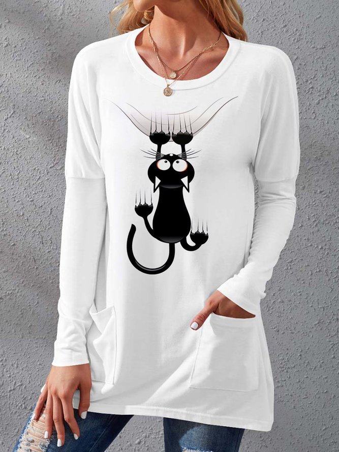 Casual Cotton-Blend Loose T-Shirt