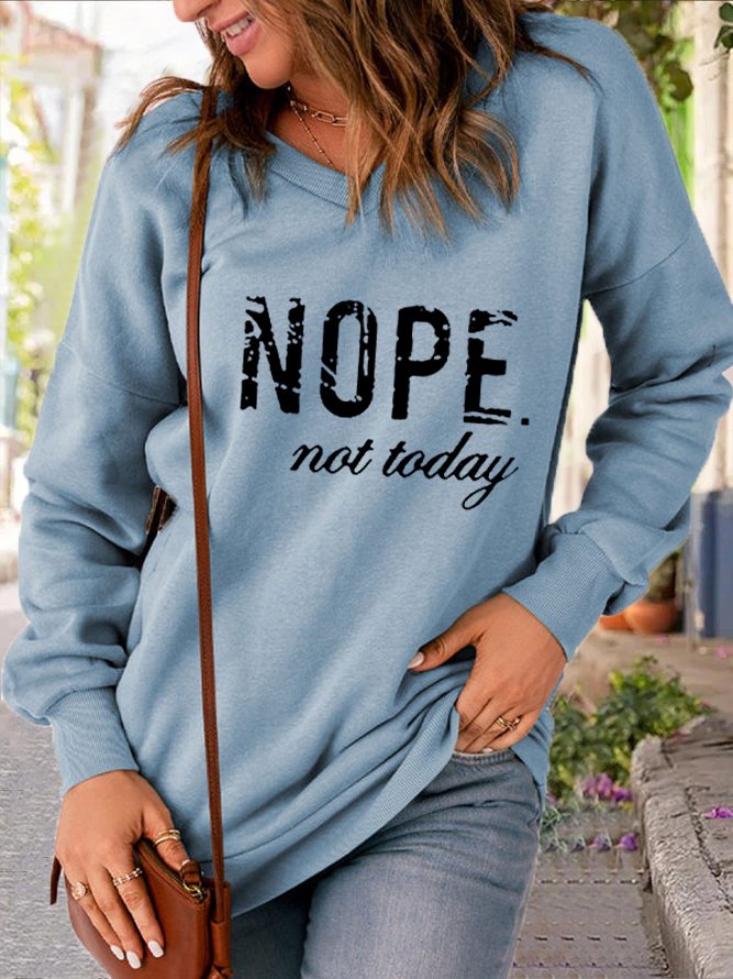 Hope V Neck Casual Sweatshirt