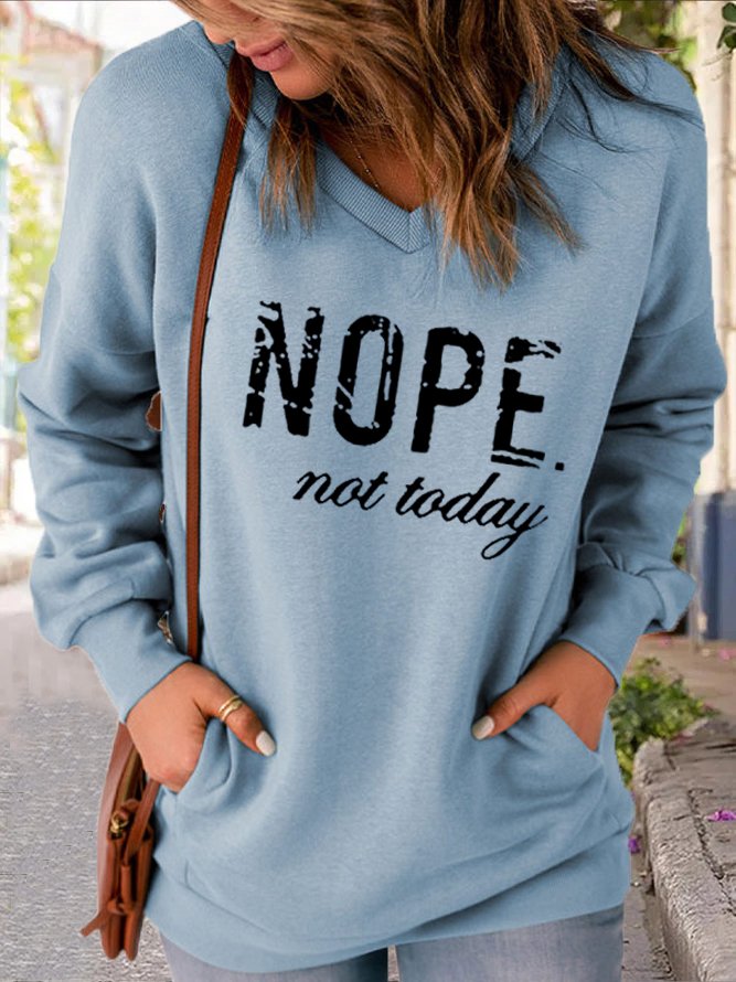Hope V Neck Casual Sweatshirts